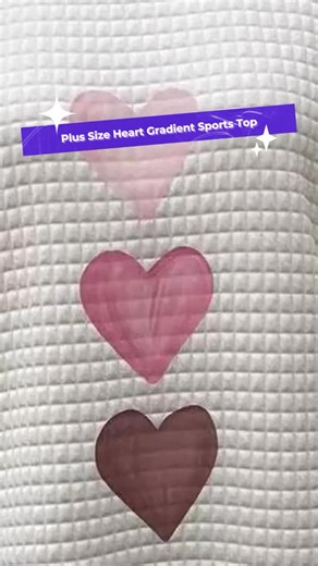 Women's Plus Size Casual Multifunctional Heart Gradient Sports Top, Sweatshirt, Fall & Winter Fashion, Perfect for Autumn & Winter Clothing