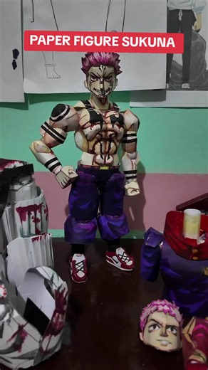 PAPER FIGURE SUKUNA: Jujutsu Kaisen Anime Art