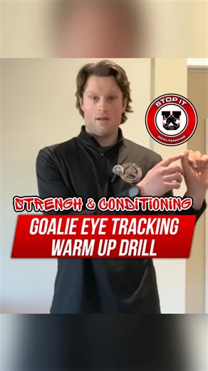 Stop It Goaltending on Instagram: "Tracking the puck starts before you ever step on the ice. Your eyes need trained pursuit skills. Smooth, fluid, precise tracking from point to point, just like you're following a cross-ice pass along the royal road. Tyler Bost breaks down the essentials in this drill: cross movements, diagonals, circles. No jerking around. Three to five reps in each direction. The same precision you need on the ice starts with how your eyes move during warmup. 📢 This is just o