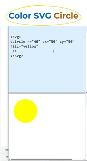 HTML svg circle colors #htmltutorial #coding #webdevelopment