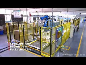 Ultra-high-speed intelligent automated packaging line for kitchen utensil racks
