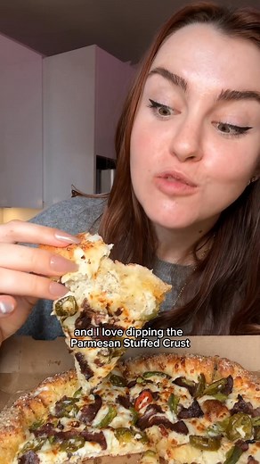 Trying Domino’s NEW Parmesan Stuffed Crust! | Domino's Pizza