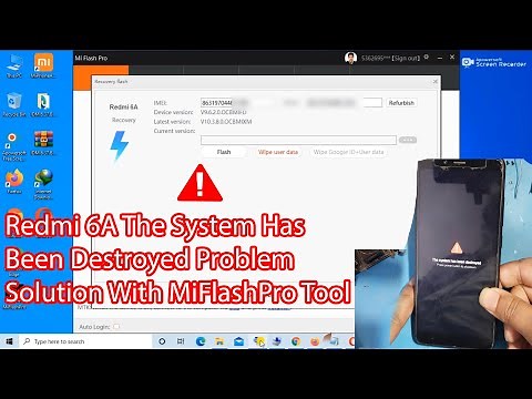 Redmi 6A The System Has Been Destroyed Problem Solution With MiFlashPro Tool |