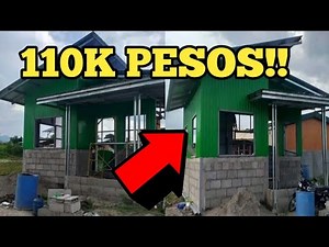 110K PESOS HALF METAL CLADDING HOUSE DESIGN IN Philippines.
