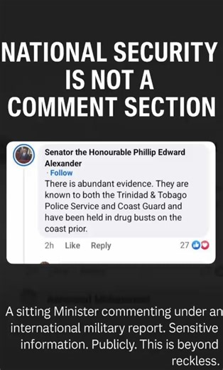 Phillip Alexander has seen abundant Police and Coast Guard evidence?? Like, he has the files with the charges and stuff? Not long ago, the Prime Minister told Philip Alexander to stay in his lane and for good reason. But here he is again, carelessly commenting on sensitive national security matters as if it is a game for likes and views. | Randall Mitchell