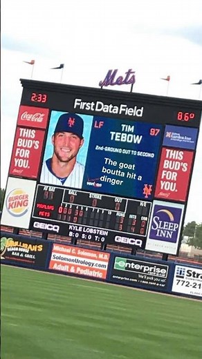 Tim Tebow’s MLB debut and first career hit NY Mets