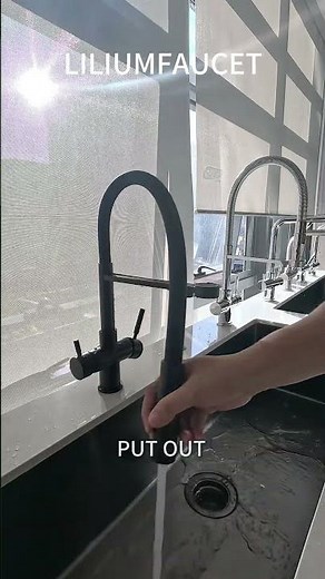 3 Way Pull Out Kitchen Faucet | Real Video Demo with Filtered Water