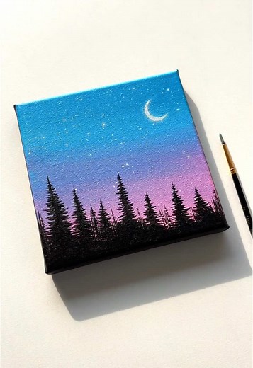Noorahmad_art (@noorahmad_art) - Forest Painting with Acrylic Colors for Sale