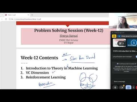 Introduction to ML: week 12