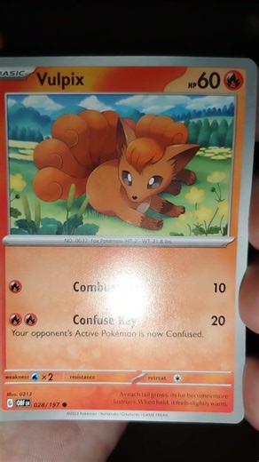 Vulpix pokémon card