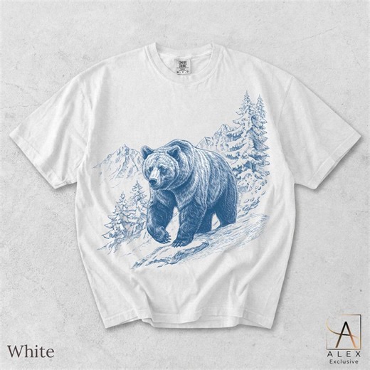 Vintage Grizzly Bear T-shirt Comfort Colors Retro Wildlife Tee Forest Animal Graphic Nature Lover Gift Outdoor Streetwear Style - Etsy