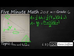 6th Grade STAAR Practice Area and Volume (6.8D - #5)