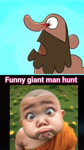 Funny giant man hunted Story #funny #cartoon #memes #animation #anime