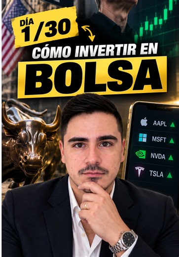 🚨 TUTORIAL DEFINITIVO: CÓMO INVERTIR EN BOLSA 📈 🎬 1 VIDEO AL DÍA DURANTE 30 DÍAS ¿No sabes absolutamente nada de Bolsa? Perfecto. Durante los próximos 30 días te voy a enseñar paso a paso, desde CERO, cómo funciona la Bolsa de Valores, cómo comprar acciones, cómo analizar empresas y cómo empezar a invertir con criterio. 🔥 Día 1 de 30 — EMPEZAMOS. Guarda esta serie y sígueme porque mañana continuamos con el Día 2. 📊 ⚠️ Contenido educativo. No es asesoramiento financiero. #BolsaDeValores #Inv