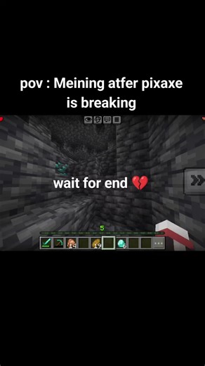 Minecraft Pickaxe Breakdown: An Emotional POV Moment