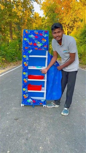 Portable Cloth Wardrobe Unboxing | Multi-Layer Storage Rack Review