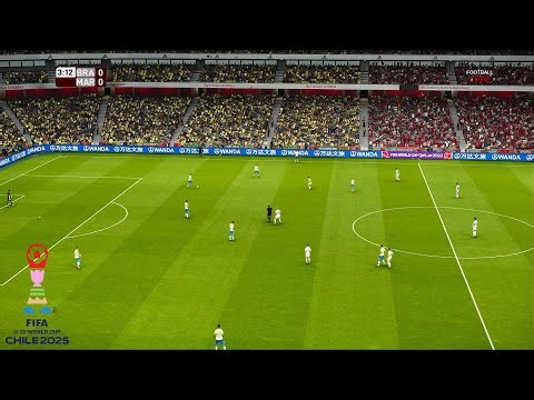 Brazil vs Morocco FIFA World Cup 2025 U20 - Full football match - all goals highlights - pes