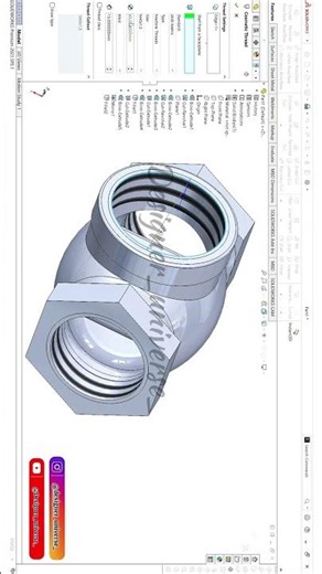 Valve Body in Solidworks #3ddesign #solidworkstutorial #3ddesign #caddesigner #solidworks3d