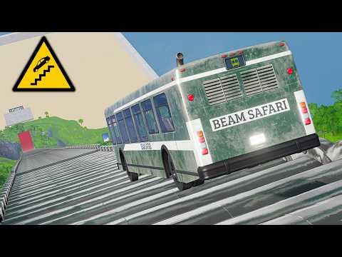 Cars vs Impossible Pipe Stairs – Realistic Crash Physics