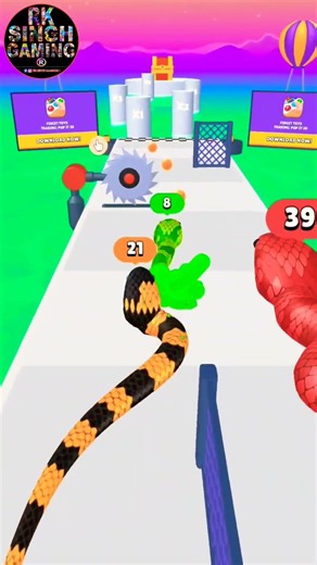 Snake Run Race 3d Gameplay 🪱🐍 #shorts #funny #snakegame