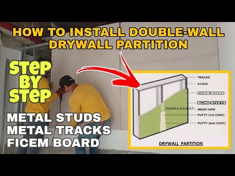 HOW TO INSTALL DRYWALL PARTITION | Hardiflex Double-Wall | Ficem Board Drywall Partition