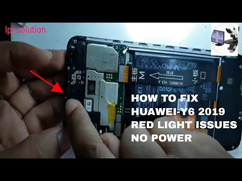 How To Fix Huawei y6 19 Red Light Power Problem & Not Charging