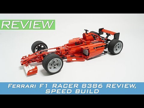 Ferrari F1 Racer 8386 1:10 Scale LEGO RACERS REVIEW, SPEED BUILD