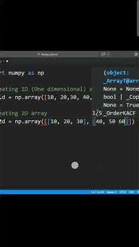 1D vs 2D vs 3D Array (Super Easy!) #shorts #numpy