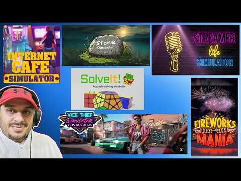 Simulation Games ❤️ (Internet Cafe + The Rock + Fireworks + Puzzles + Grand Theft Auto + Live Str...