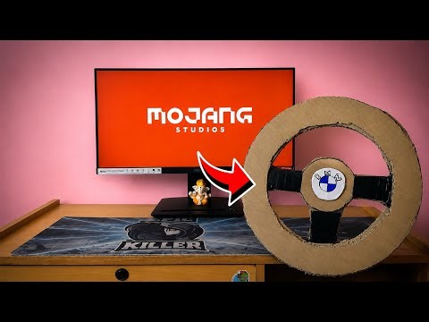 Beating Minecraft With DIY Steering wheel