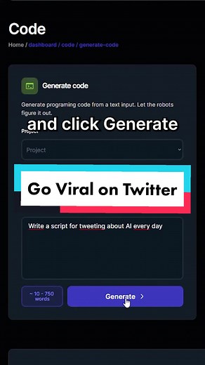 Use AI to generate Viral Tweets 🤯 #artificialintelligence #chatgpt #twitter #script