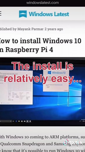 Can you install windows on a raspberry pi? #raspberrypi #diyelectronics #techtok