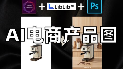 【liblib教程】AI电商！SD出图＋PS修图，看完这个教程你的产品图会强到没朋友！