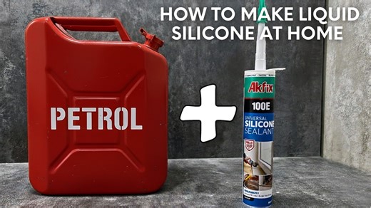 How to make liquid silicone using sealant and petrol?