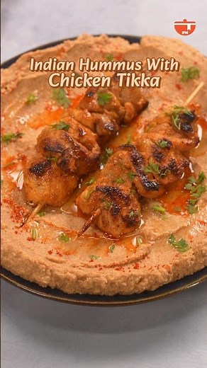 Indian Hummus with Chicken Tikka | Fusion Dip & Grill Platter #shorts