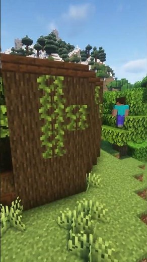 Minecraft Tree Stump House Tutorial 🏡 #shorts