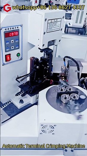 Double-End Automatic Terminal Crimping Machine #wireprocessing #WireHarnessMachine #TerminalCrimping