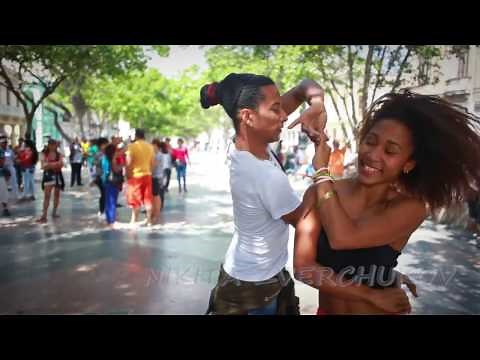 pure Cuban salsa in the center of Havana (Paseo del Prado)