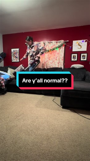 Does anyone else vacuum their couch like this or are y’all normal? 🤣 #cleantok #vacuum