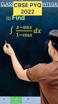 Q) Integration ∫ ( x - sin x) / ( 1 - cos x ) dx #class12 #cbse #maths ##maths #integration #cbse