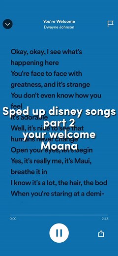 Moana 'You're Welcome' - Sped Up Disney Song