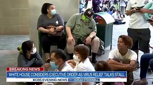 Negotiations over a new COVID-19 relief bill ground to a halt today as millions of jobless Americans depending on a $600 week unemployment check may be out of luck. With lawmakers at an impasse, WH officials say they are now recommending executive action. https://cbsn.ws/33HHvsD | CBS Evening News