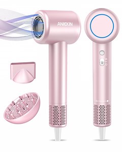 Hair Dryer, High-Speed Ionic Low Noise Blow Dryer with Brushless Motor for Fast Drying, Thermo-Control Quiet Compact Hair Blow Dryer with Magnetic Diffuser for Curly Hair for Home Travel Salon - Walmart.com