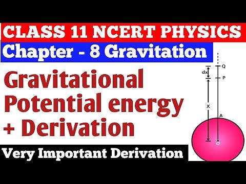 Gravitational Potential Energy||Derivation || Gravitation || Chapter 8 || Class 11|| Physics|| NCERT