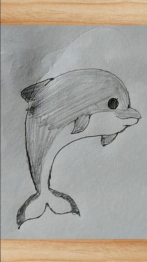 How to Draw a Cute Dolphin | easy drawing