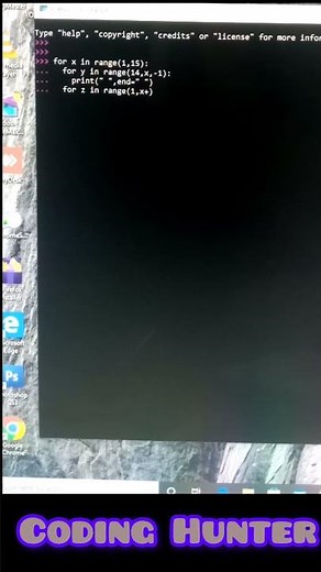 Day 21 V01 ll Best python programming pattern ll Coding Hunter ll Python programming ll #coding