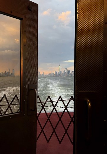 Sunset ferry ride in New York City || #newyorkcity #fyp