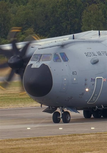 RAF Airbus A400M departs Farnborough 2026 International Air Show #raf #a400m #airshow #takeoff