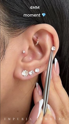 Find Your Perfect Helix Crystal Stud ✨ Flat Back Sizing Guide