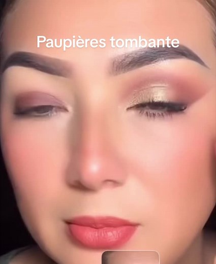 Astuce maquillage pour paupières tombantes